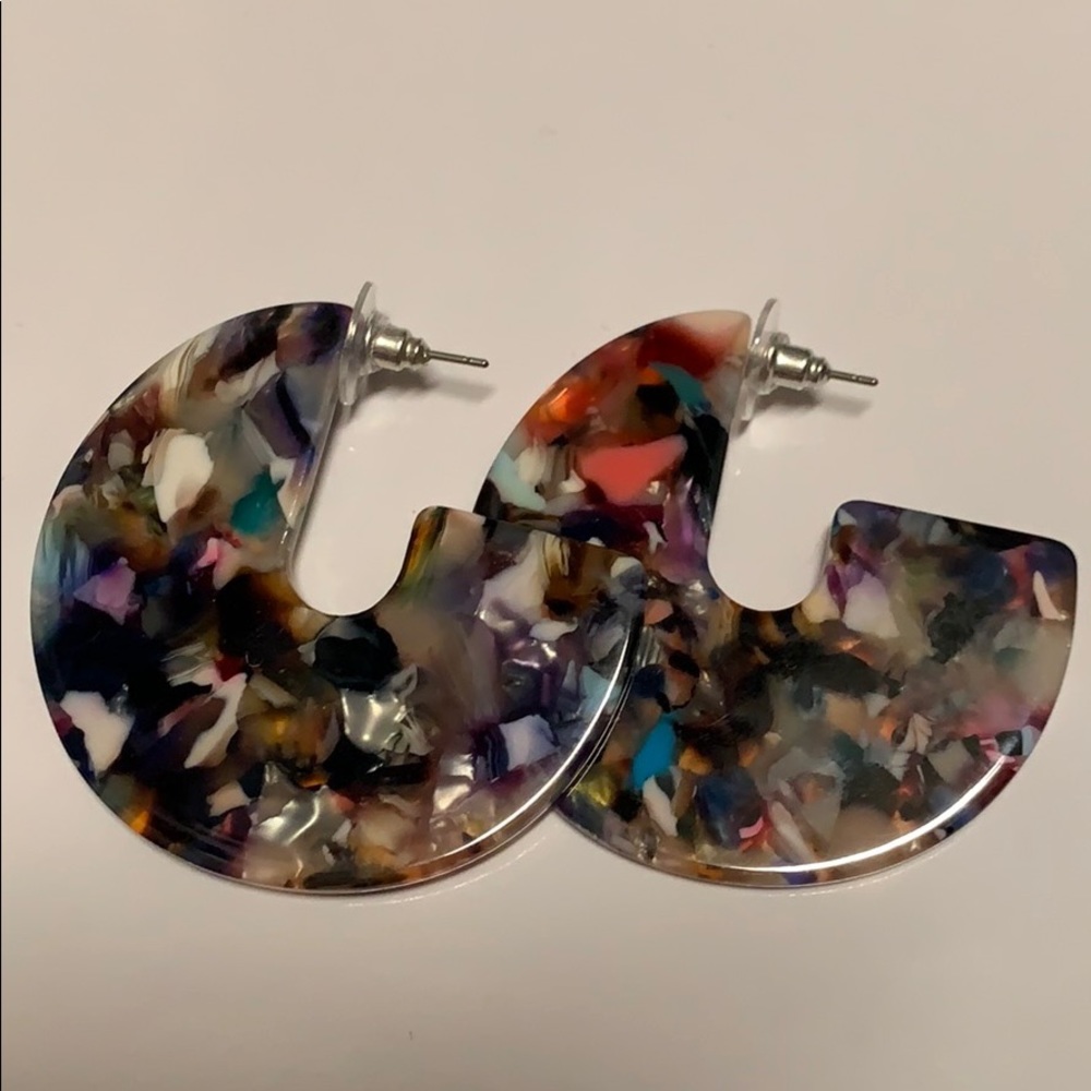 New! Multi Color Resin Earrings